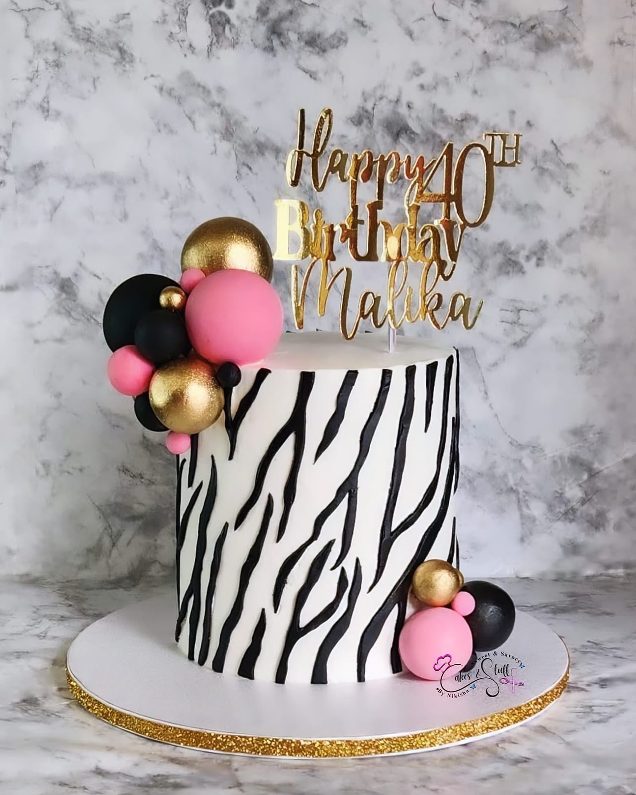 Zebra Ball Cake