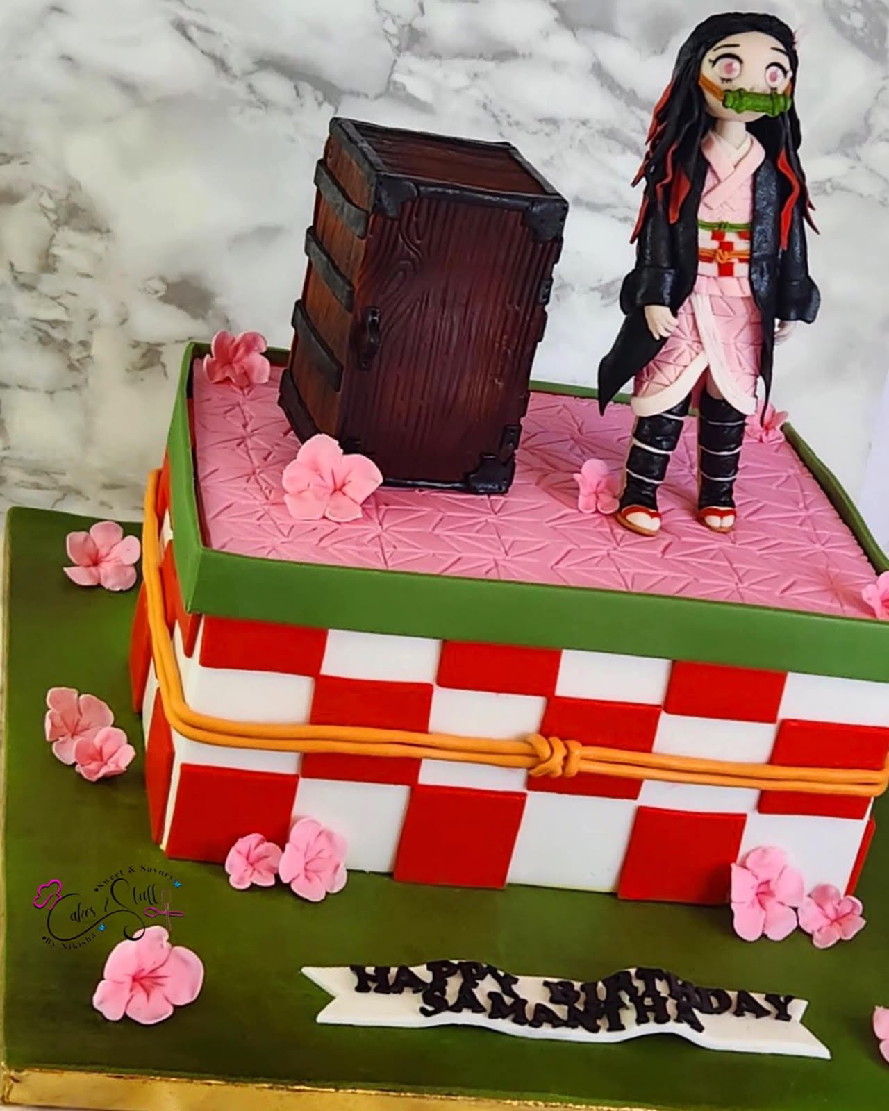 Demon Slayer Nezuko Cake